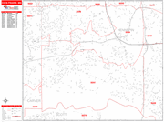 Eden Prairie  Wall Map Red Line Style